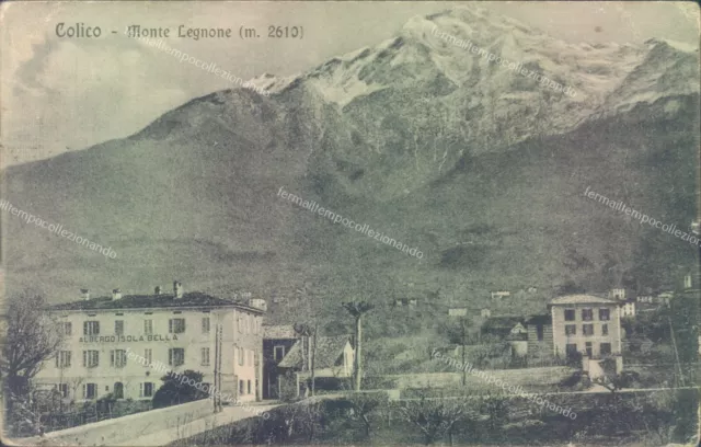i561 cartolina colico monte legnone  1916  provincia di lecco