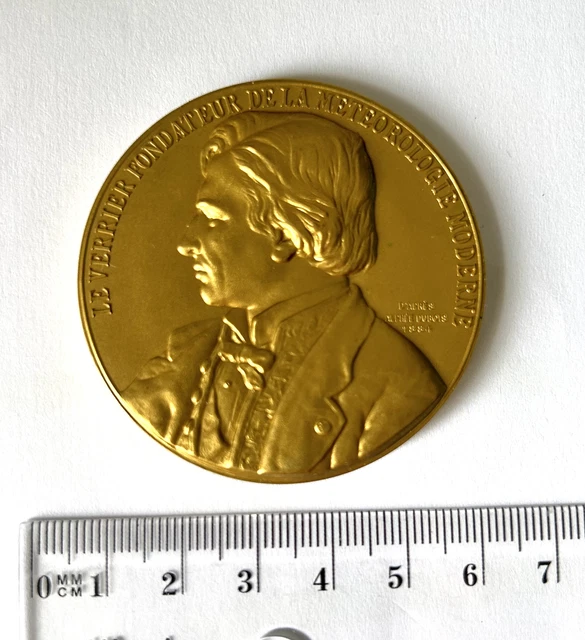 Médaille Française En Bronze – Le Verrier, Fondateur De La Météorologie Moderne