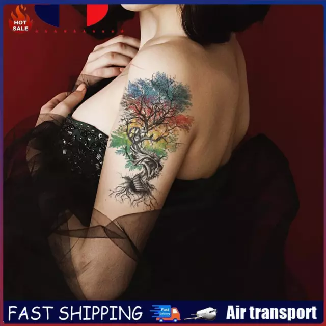 8pcs Waterproof Tattoo Stickers Colourful Disposable Shoulder Tattoos for Adults