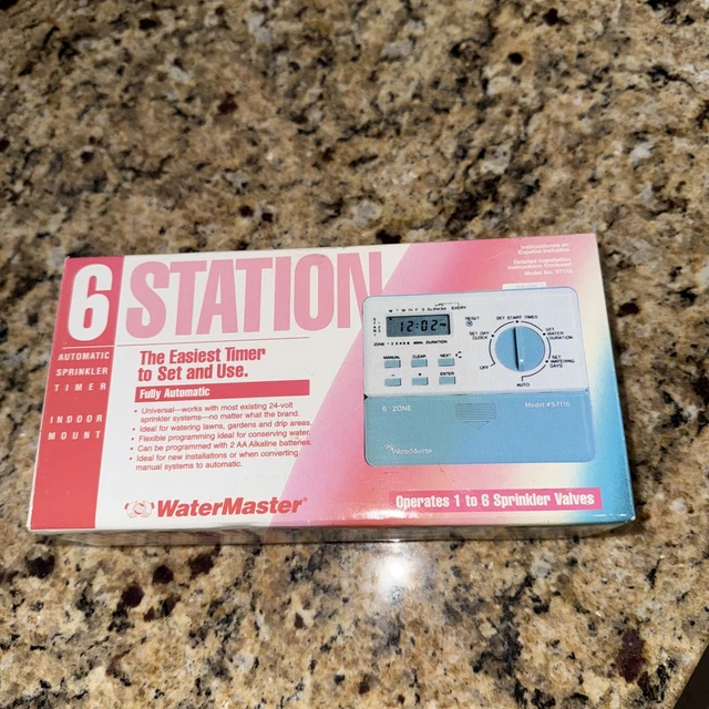 ORBIT WATERMASTER 57116 Indoor 6 Station Automatic Sprinkler Timer £10. ...