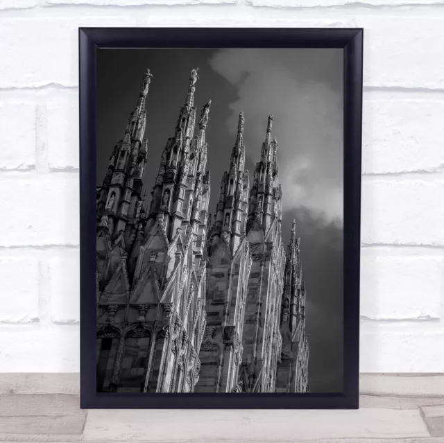 Duomo Di Milano Milan Italy Cathedral Church Architecture Tower Towers Art Print