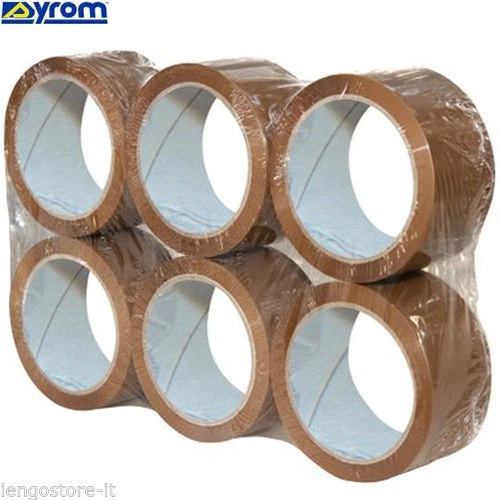 Nastro Adesivo Marrone Per Pacchi - 36 Rotoli Da 50mm X 60m - Adesivo Forte E Resistente