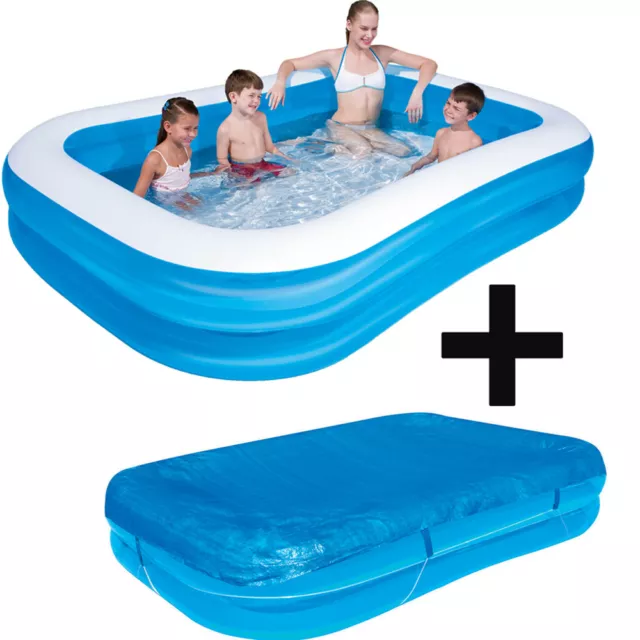 BESTWAY 54006 58319 Planschbecken 262x175x51cm Familien-Pool Family Spa Abdeckpl