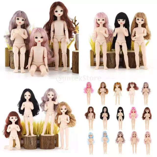 Pelle normale 22 Snodato 1/6 BJD Ragazze Bambola 3D Grandi Occhi di Plastica FAI