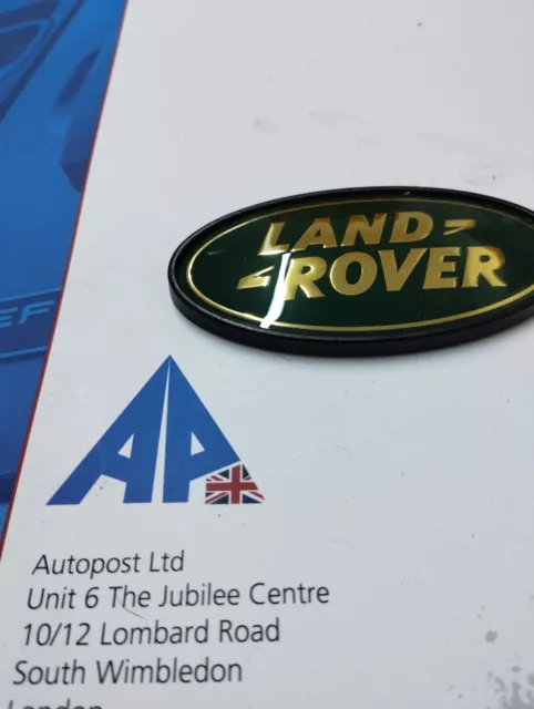 New Genuine Landrover Gold And Green Oval Badge -Dah100680