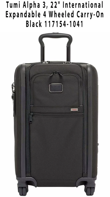 Tumi Alpha 3, 22" International Expandable 4 Wheeled Carry-On, Black 117154-1041