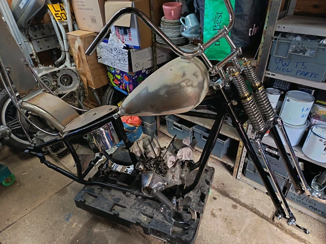 HARLEY DAVIDSON SHOVELHEAD/EVO Unfinished Chopper Project. £2,050.00 ...