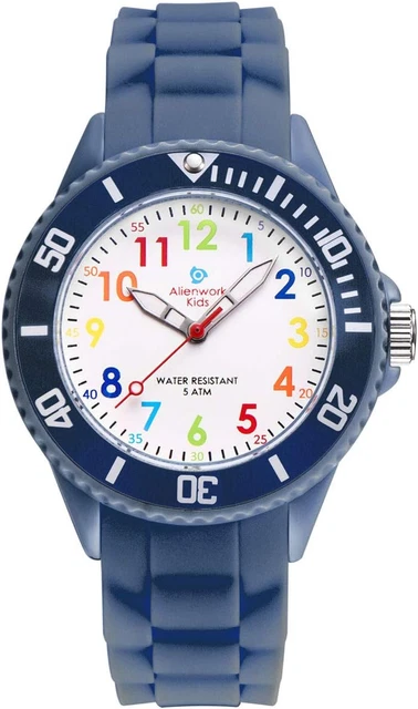 Orologio Per Bambini KZKR - Apprendimento Dell'ora - Silicone Blu Quarzo Analogico~p148120926
