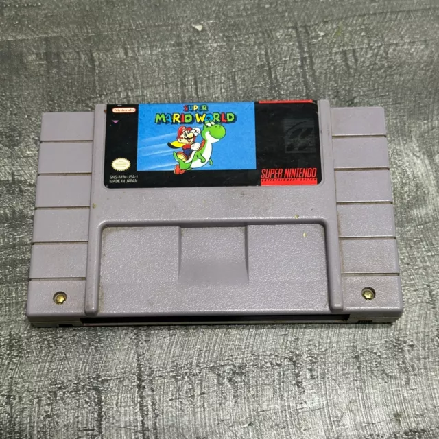 Super Mario World (Super Nintendo SNES, 1991) cartridge only, fully tested