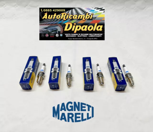 Kit 4 Candele Magneti Marelli Fiat 500 Panda 169 312 1.2 1.4 Benzina Gpl Metano