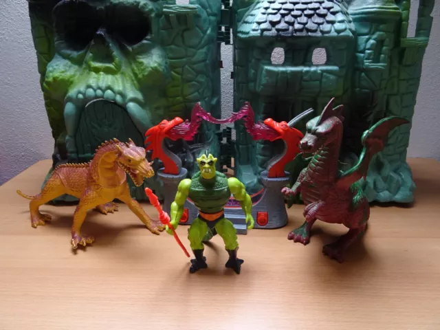 He Man MOTU Whiplash +  2 x Dragons Bootleg Vintage Masters of The Universe
