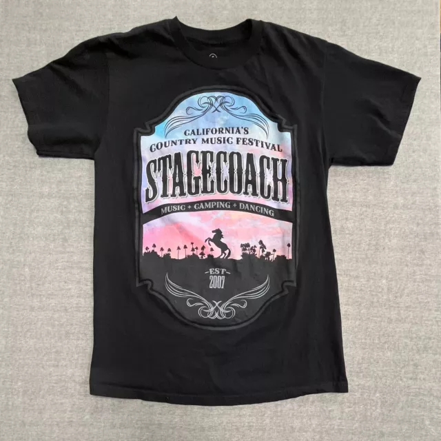 Official Stagecoach 2015 Country Music Festival Graphic Black T-Shirt Size S