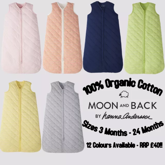 New 100% Organic Cotton Baby Boys Girls Sleeping Grow Bag Wearable Blanket 1 Tog