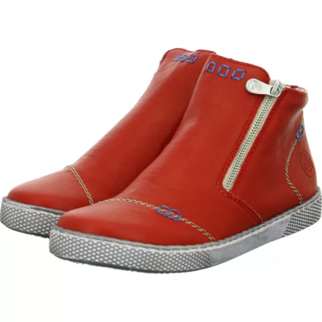 Rieker Stiefeletten Damen Kunstleder Rot