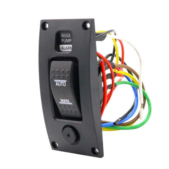 12V WATERPROOF BOAT Bilge Alarm Pump Panel Switch Manual Automatic £19.