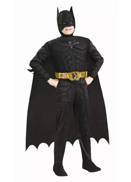 Boys Child THE DARK KNIGHT Rises Deluxe Muscle Chest Batman Costume