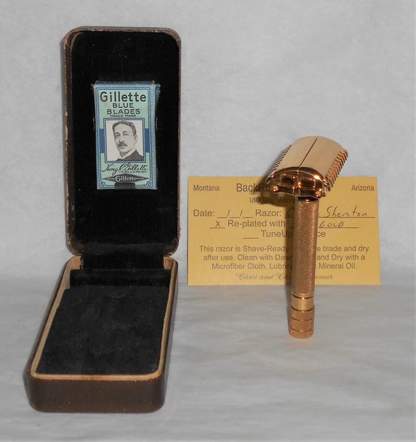 Gillette 1937 Sheraton TTO Refurbished Replated 24 Gold W Case X–37 19