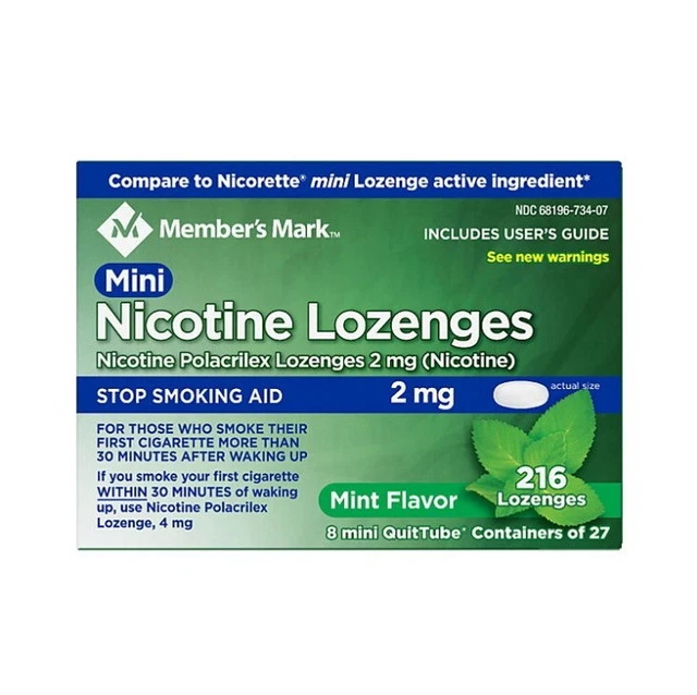 216 CT. NICOTINE 2Mg Mint Mini Lozenge Member’s Mark MInt 53.90 PicClick