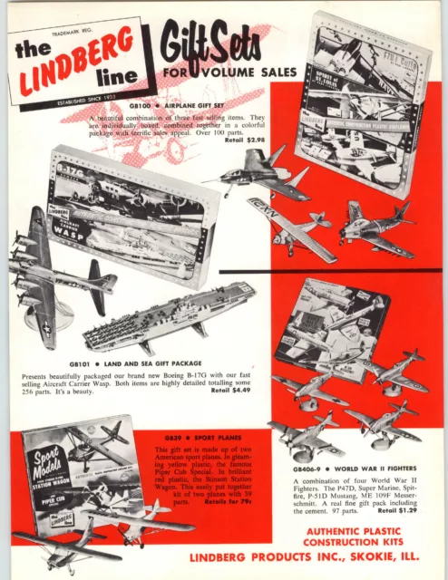 1956 PAPER AD 4 PG Lindberg Models Spirt Of St Louis Chris Craft Cobra Boat