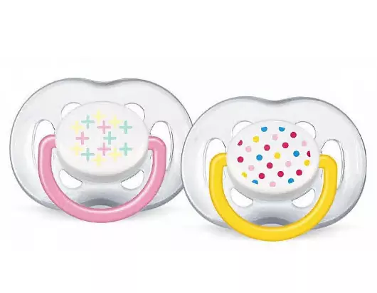 Philips Avent Contemporary Freeflow Pacifiers 6 - 18m SCF180/24 - Girl Colors