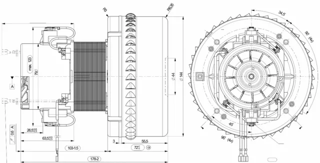 Moteur D'Aspirateur Domel Mkm Turbine Comme 7778 492.3.778 Machine 3