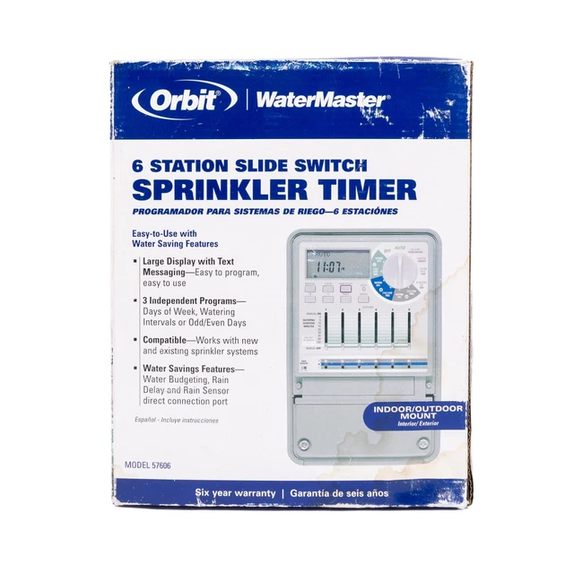 ORBIT WATERMASTER 6 Station Outdoor Automatic Sprinkler Timer 57606