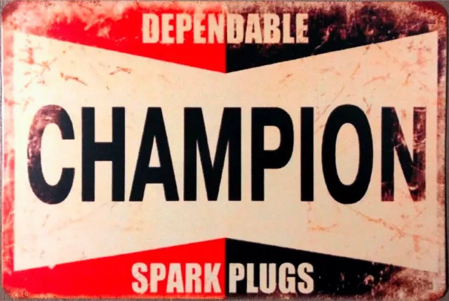 Champion Dependable spark plugs brand new tin metal sign MAN CAVE