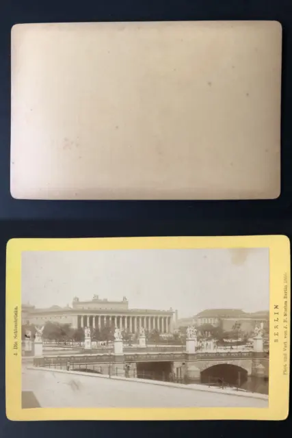 Deutschland, Berlin, die Schlossbrücke Vintage albumen print, carte cabinet.