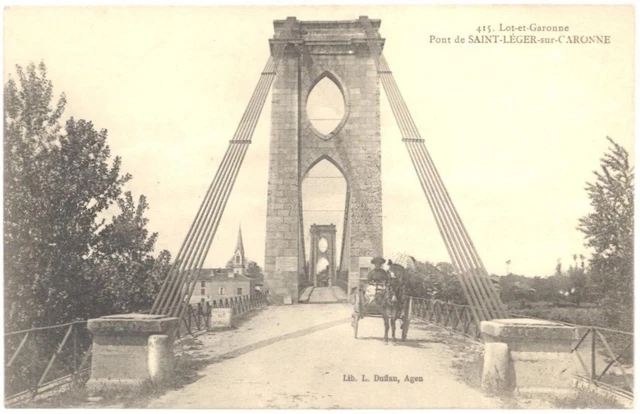 CPA 47 - 415. Lot and Garonne - Pont de SAINT LEGER sur GARONNE Animated, coupling
