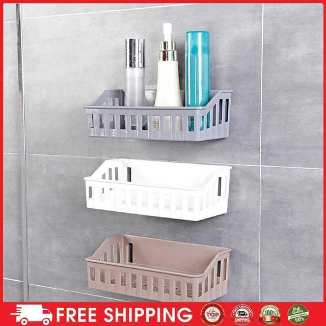 Bathroom Kitchen Storage Shelf Wall Mounted Toilet Shampoo Cosmetics Holder