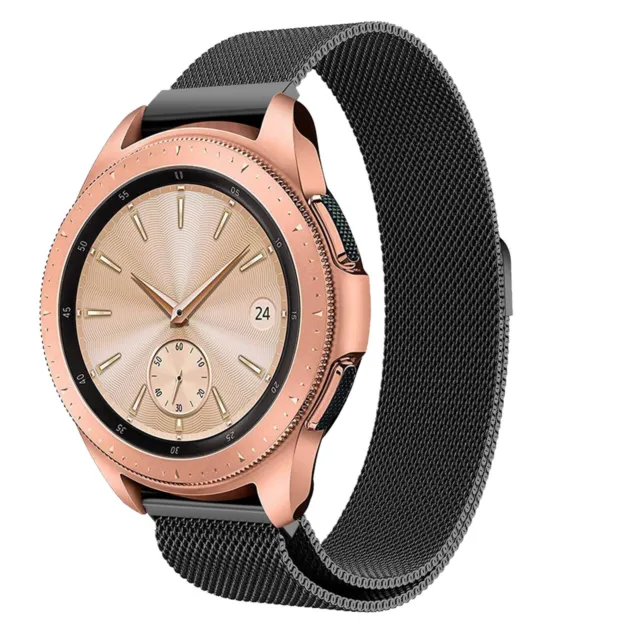 Bracelet pour Samsung Galaxy Watch 42 mm milanais magnétique - noir
