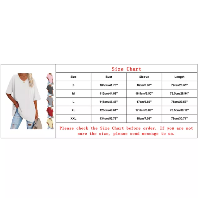 Women Summer Fashion V Neck Solid Color Short Sleeve Casual T Shirt Tops Blouse. 2