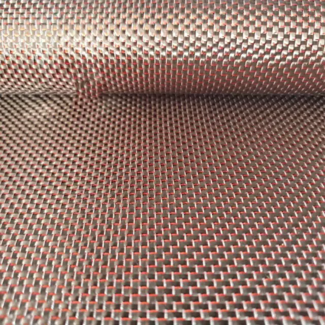 Metallic Red&Silver Carbon Fiber Reflection Mixed Fabric 100cm Width Cloth