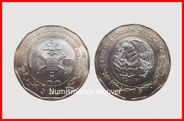 MEXICO MEJICO 20 Pesos 2023 Bicentenario del Colegio Militar SC / UNC