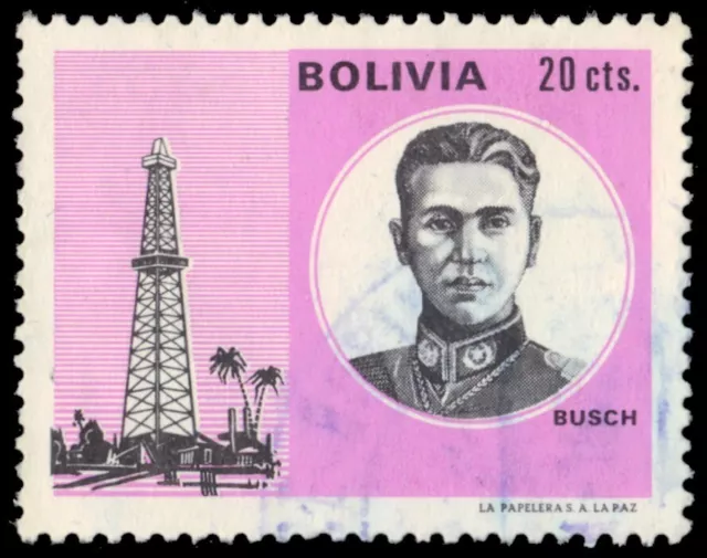 BOLIVIA RA28 - President German Busch "1971 Postal Tax" (pb82718)