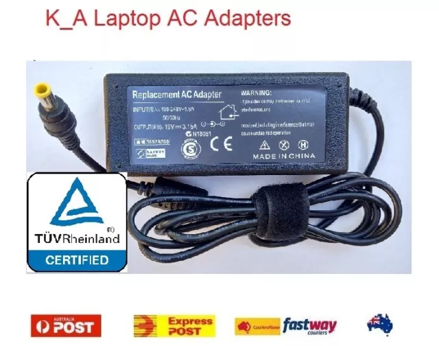 Certified Laptop 19V 3.15A Charger for Samsung AP04214-UV NC10 N-210 N210 Series