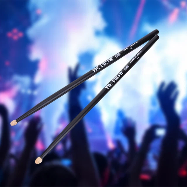 Drum Sticks Rockout Class Jazz Musical Instrument for Adults Kids (Black 5A)