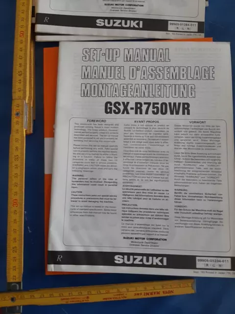 Suzuki Gsx R 750 Wr 1993 Service Owner's Manual Ingl Uso Manutenzione Libretto
