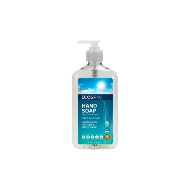 ECOS PRO Free & Clear Liquid Hand Soap Unscented 17 FL. Oz. (PL9663/06) PL9663/6