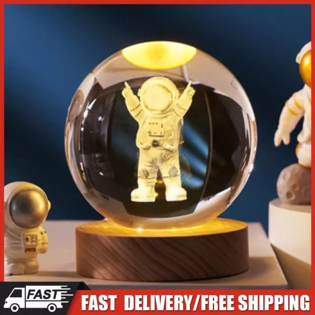 Crystal Ball Atmosphere Lamp USB Plug-in Table Light Home Decor for Office Study