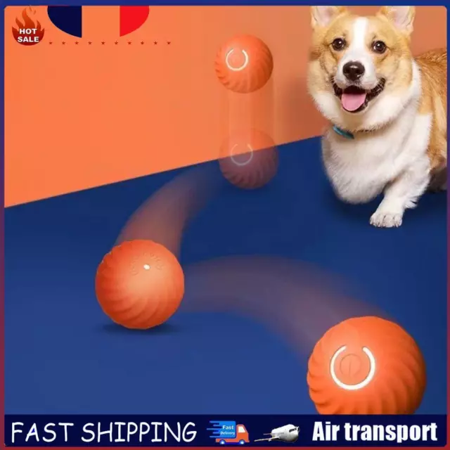 Interactive Pet Ball Toy Self Moving Motion Activated Ball for Pet Gift (Orange)