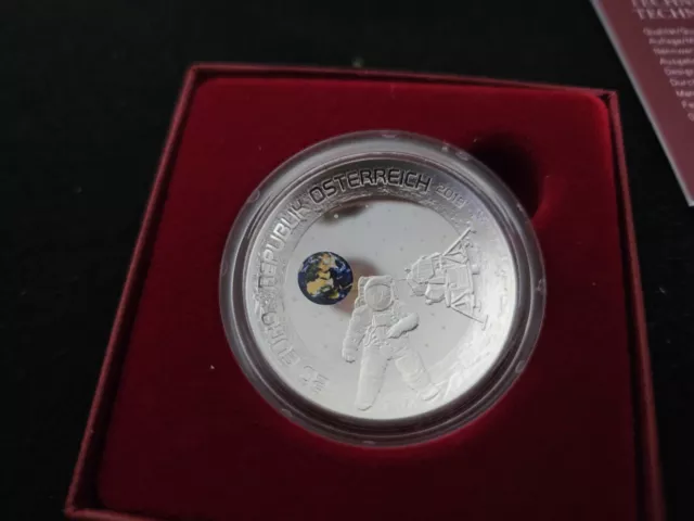 20 Euro Österreich 2019 50 Jahre Mondlandung Silber Proof 3