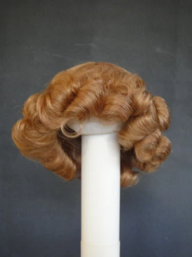 PERRUQUE POUR POUPÉE ancienne JUMEAU 100% Cheveux T 10 ( 33 cm -13HC