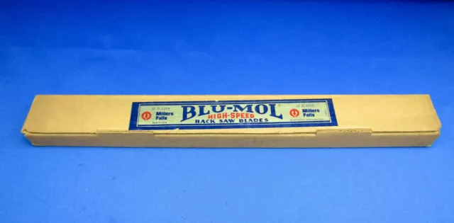 BLU-MOL VTG No.4410M HACKSAW BLADES 14"x1"X.050-10T Made In USA UNUSED COND.#5