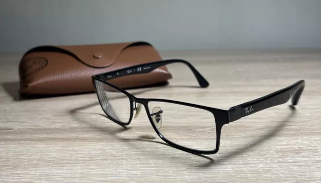 Ray Ban RB 6238 Eyeglasses Black 2509 53-17 145 Rectangular Frames Only W/ Case