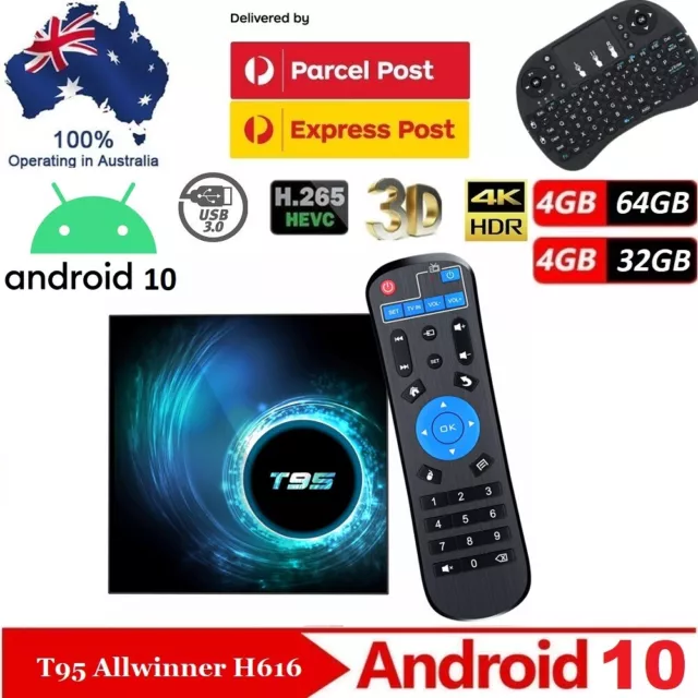 2023 T95 Android 10 Smart TV BOX Dual WiFi Bluetooth Media Player MXQ Pro