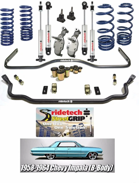 Ridetech StreetGrip System fits 58-64 Chevy Impala ,2" Drop Spindles,Sway Bars Ridetech StreetGrip System fits 58-64 Chevy Impala ,2" Drop Spindles,Sway Bars