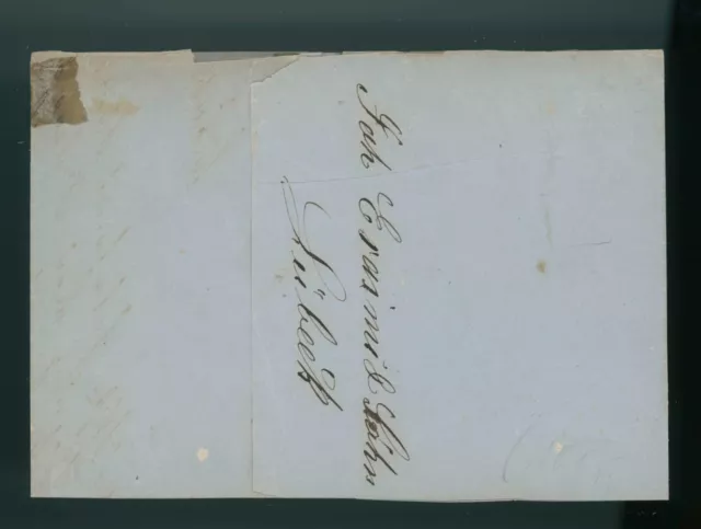 Dänemark AD Schleswig Holstein 1857 Nummernstempel Lübeck auf Brief Erasmi Sohn 2