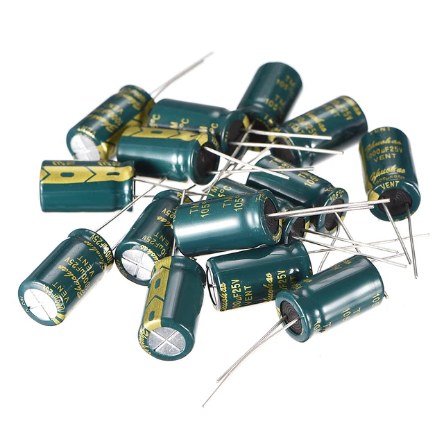 15pcs condensateur électrolytique alu faible ESR 1000UF 25V 105°C 3000H 10x17mm