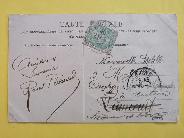CPA PERSONALITY AUTOGRAPH by Raoul BENARD in 1905 engraver medalist Le HAVRE